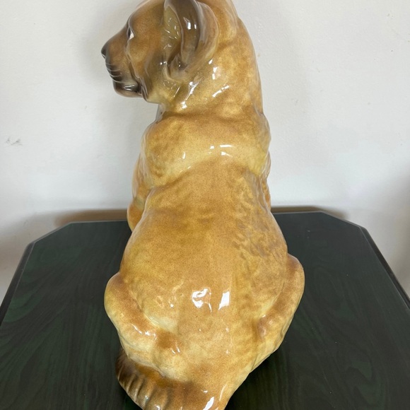 Vintage lion cub glazed ceramic - Picture 3 of 7